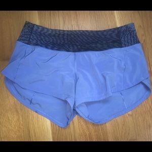 Purple/Blue Lululemon Speed Up Short - 2.5" inseam